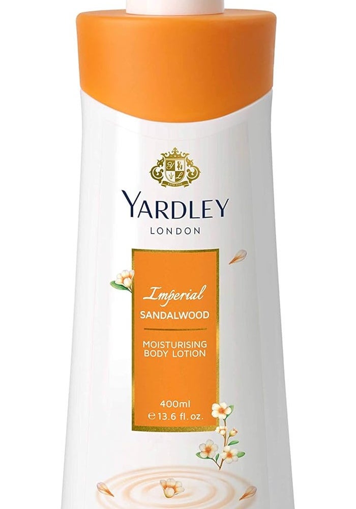 Yardley Imperial Sandalwood Moisturizing Body Lotion, 400ml - Image 1